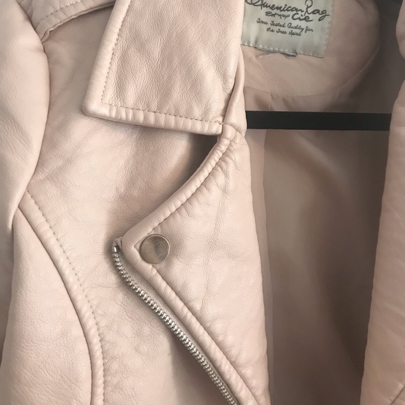 American Rag Pink Leather Riding Jacket - Picture 6 of 10